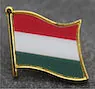 Hungary flag pin badge with gold edge