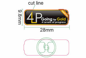 Cloisonne with print pin badge sample 3