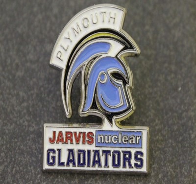 Die-struck enamel badge sample 1