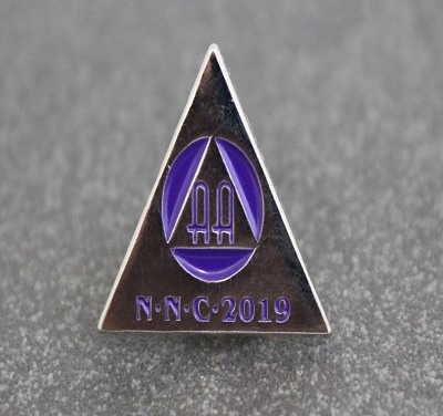 Die-struck enamel badge sample 3